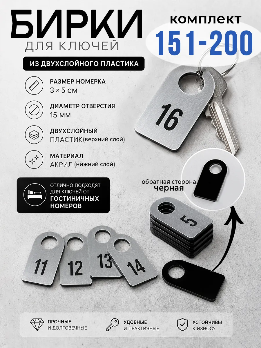Номерки для гардероба 151-200