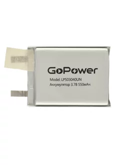 Аккумулятор Li-Po LP503040UN 3.7V 550mAh без защиты GoPower 181157030 купить за 363 ₽ в интернет-магазине Wildberries