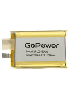 Аккумулятор Li-Po LP103450UN 3.7V 1850mAh без защиты GoPower 181157036 купить за 587 ₽ в интернет-магазине Wildberries