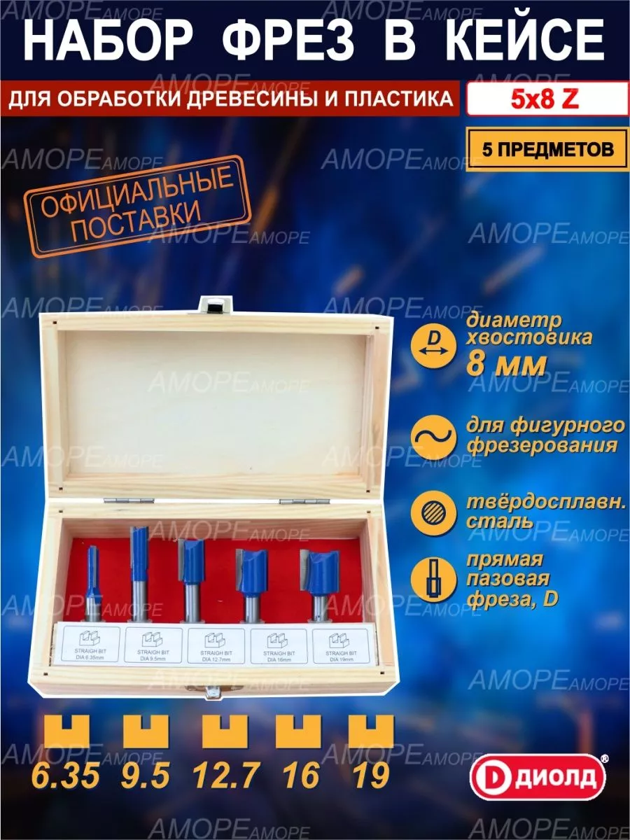 Набор фрез по дереву