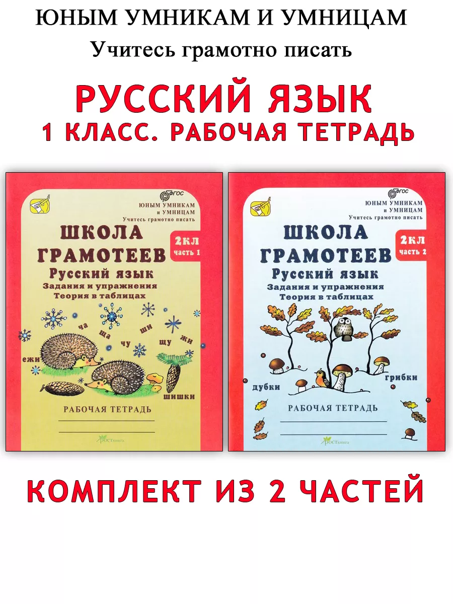 Школа грамотеев. Русский язык. 2 класс. Рабочая тетрадь Росткнига 181175918  купить за 234 ₽ в интернет-магазине Wildberries