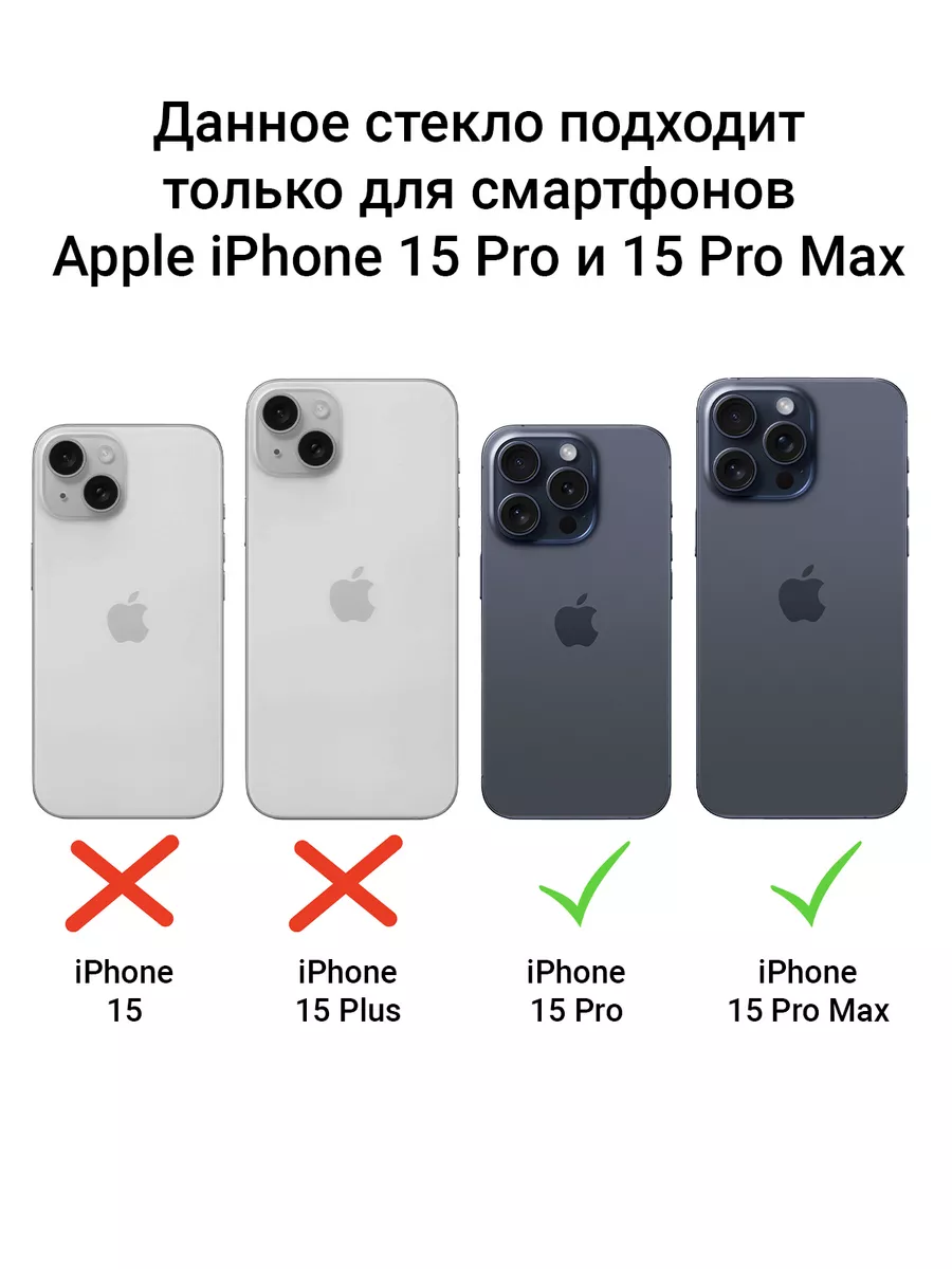 Стекло (линзы) для камеры iPhone 15 Pro / 15 Pro Max Wow-Device 181176961  купить за 269 ₽ в интернет-магазине Wildberries