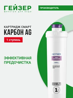 Картридж для воды Карбон Ag Смарт, 30639 ГЕЙЗЕР 181189342 купить за 728 ₽ в интернет-магазине Wildberries