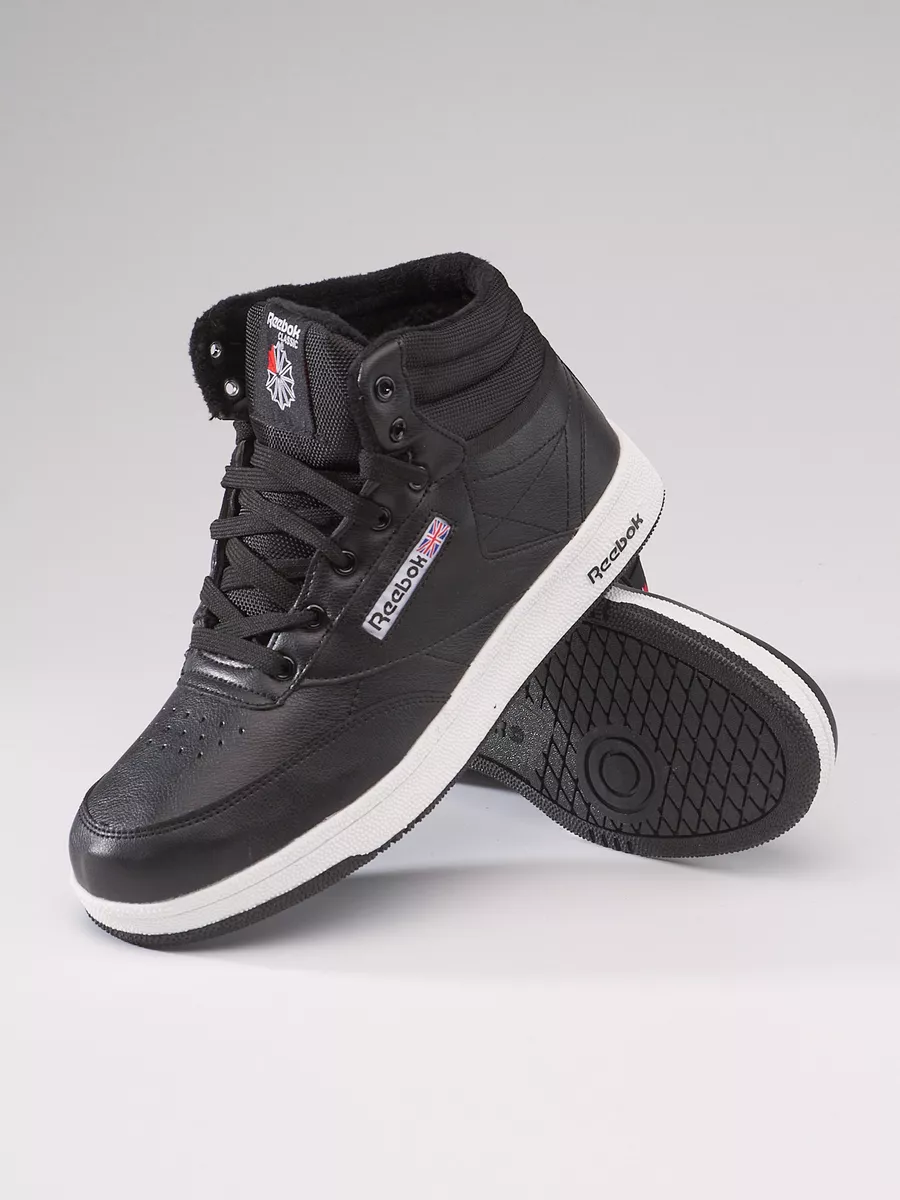 Reebok classic high hot sale top black mens