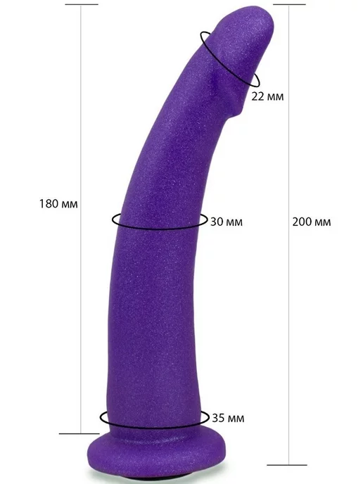 Bestsex Насадка фаллоимитатор на страпон харнесс с поясом, 18см, фиолетовый, фото 2
