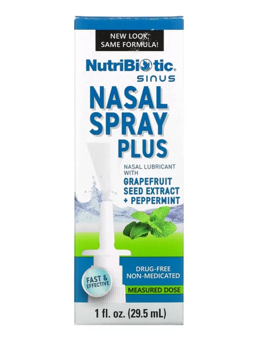 NutriBiotic Nasal Spray GSE+peppermint, назальный спрей, 29,5мл