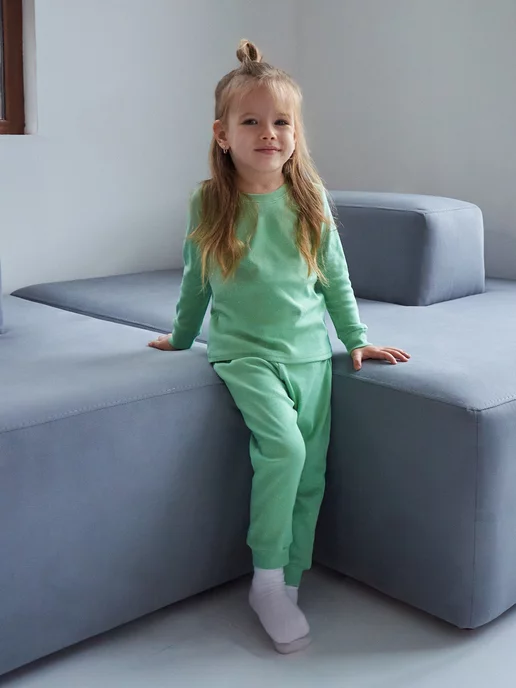 Mami-kids Пижама для новорожденных мальчиков и девочек, зеленый, фото 2
