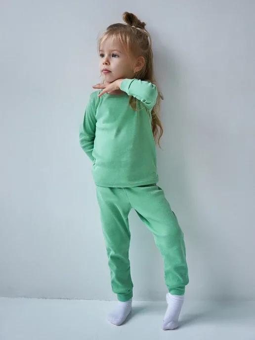 Mami-kids Пижама для новорожденных мальчиков и девочек, зеленый, фото 3