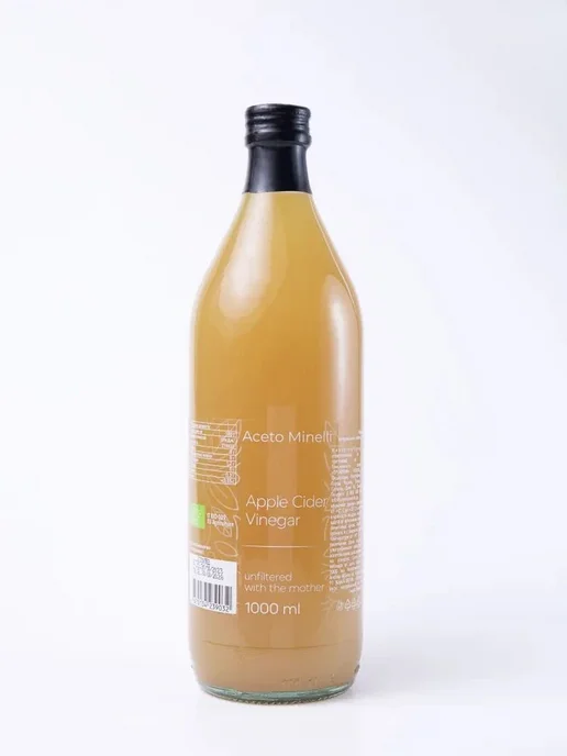 Aceto Minelli Яблочный Уксус Нефильтрованный с Маткой 1 литр, 1 л, фото 3