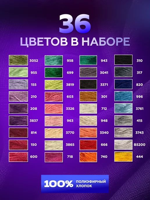 МулинРуж Нитки мулине набор 100, вариант, фото 2