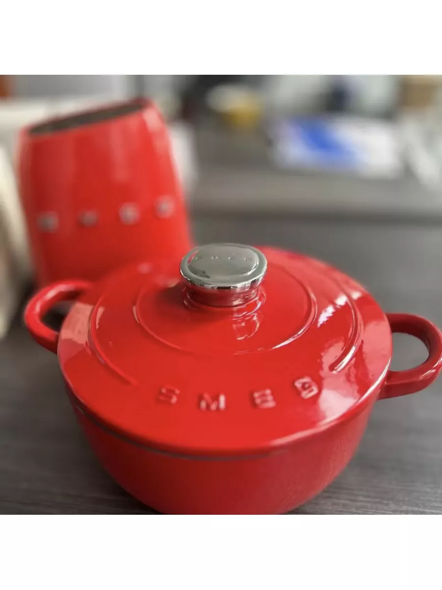 Кастрюля чугунная SMEG 181375860 купить в интернет-магазине Wildberries