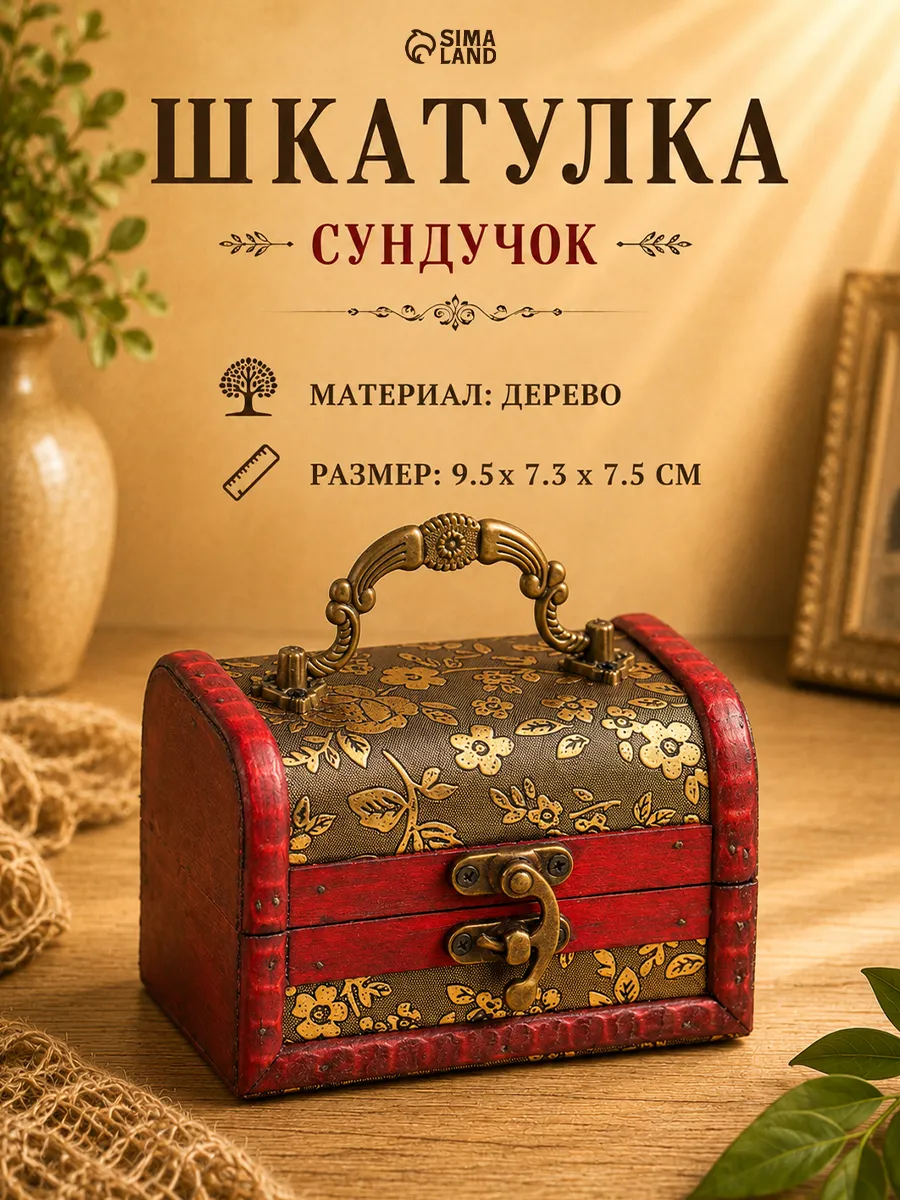 Шкатулка сундучок Незабудки