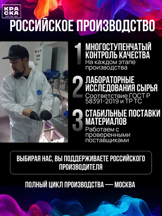Краска tattoo ink Краска для тату 15 мл Красная Red Magic intensive red, 15 мл, фото 4