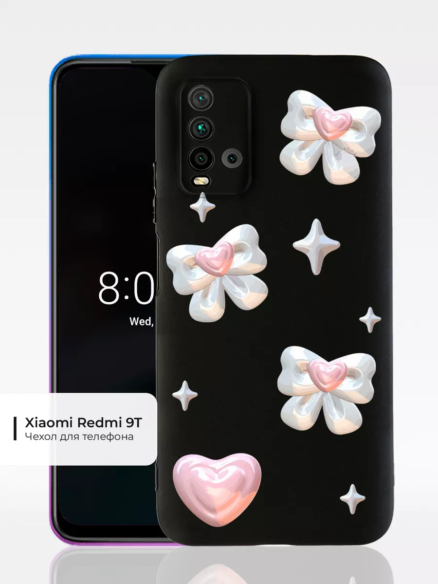 Чехол на Xiaomi Redmi 9T с принтом Сердечки ABX-case 181421754 купить за  304 ₽ в интернет-магазине Wildberries