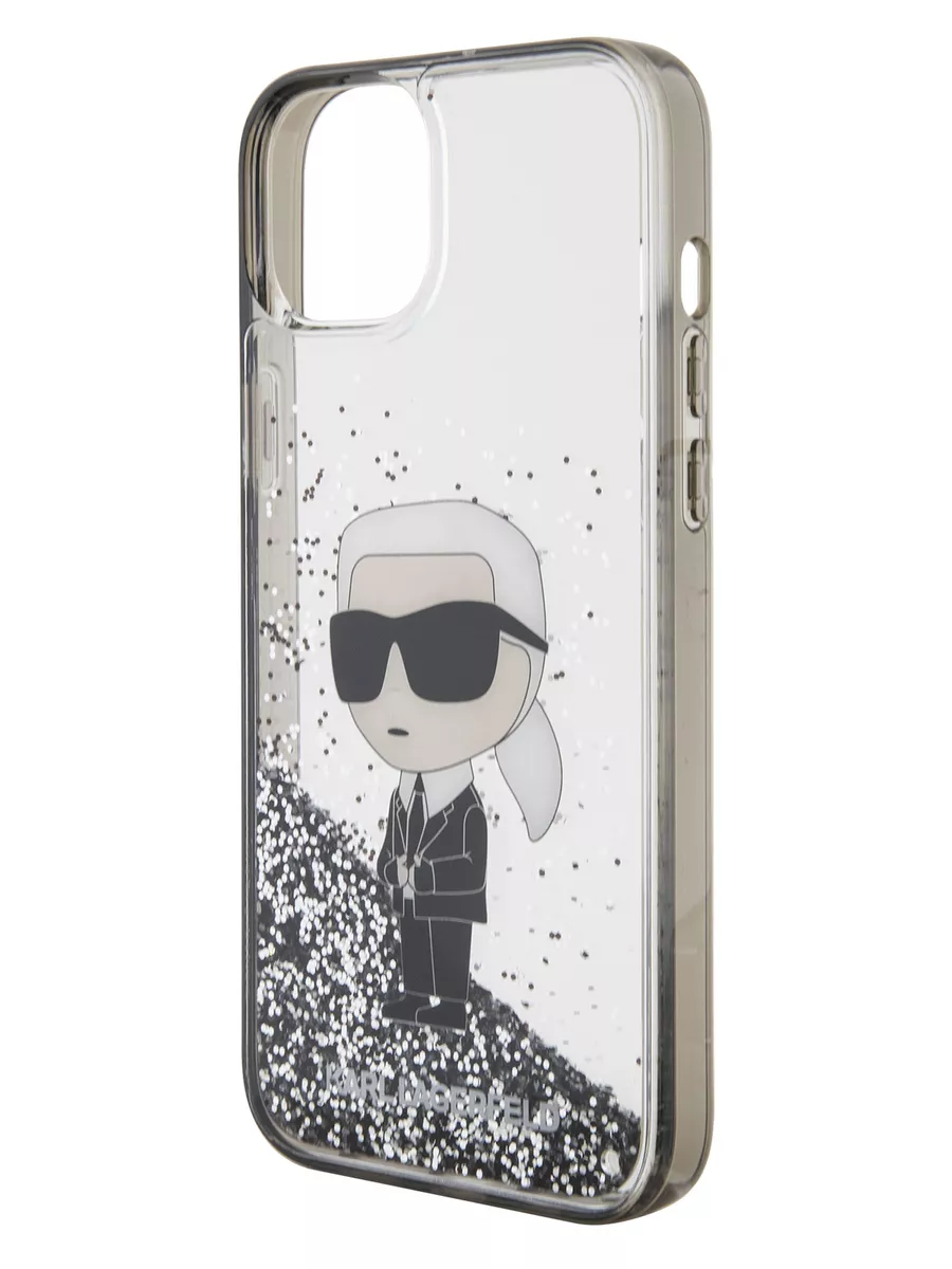 Чехол на iPhone 15 Plus с жидкими блестками Liquid Glitter Karl Lagerfeld  181435926 купить за 2 106 ₽ в интернет-магазине Wildberries