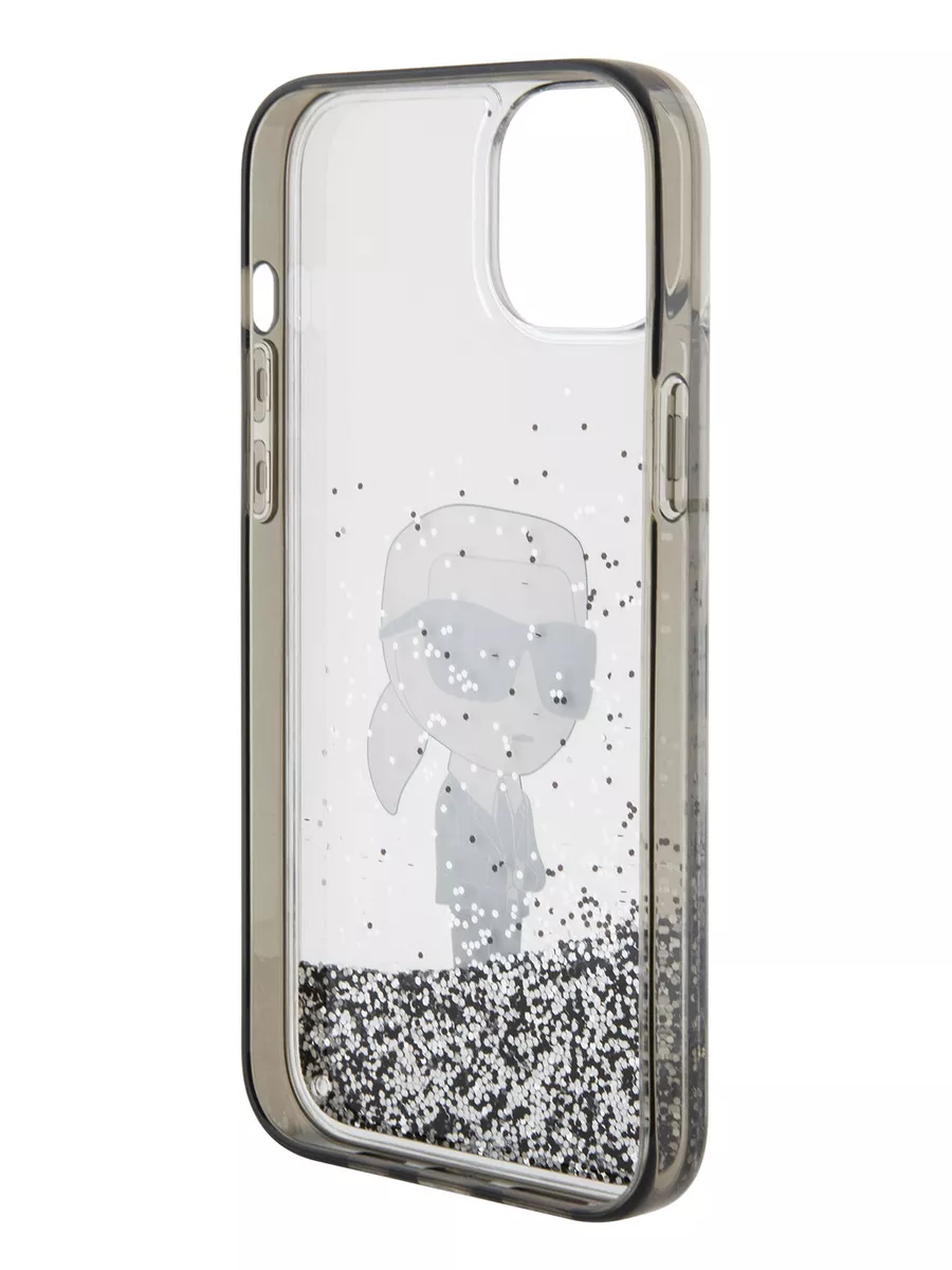 Чехол на iPhone 15 Plus с жидкими блестками Liquid Glitter Karl Lagerfeld  181435926 купить за 2 106 ₽ в интернет-магазине Wildberries