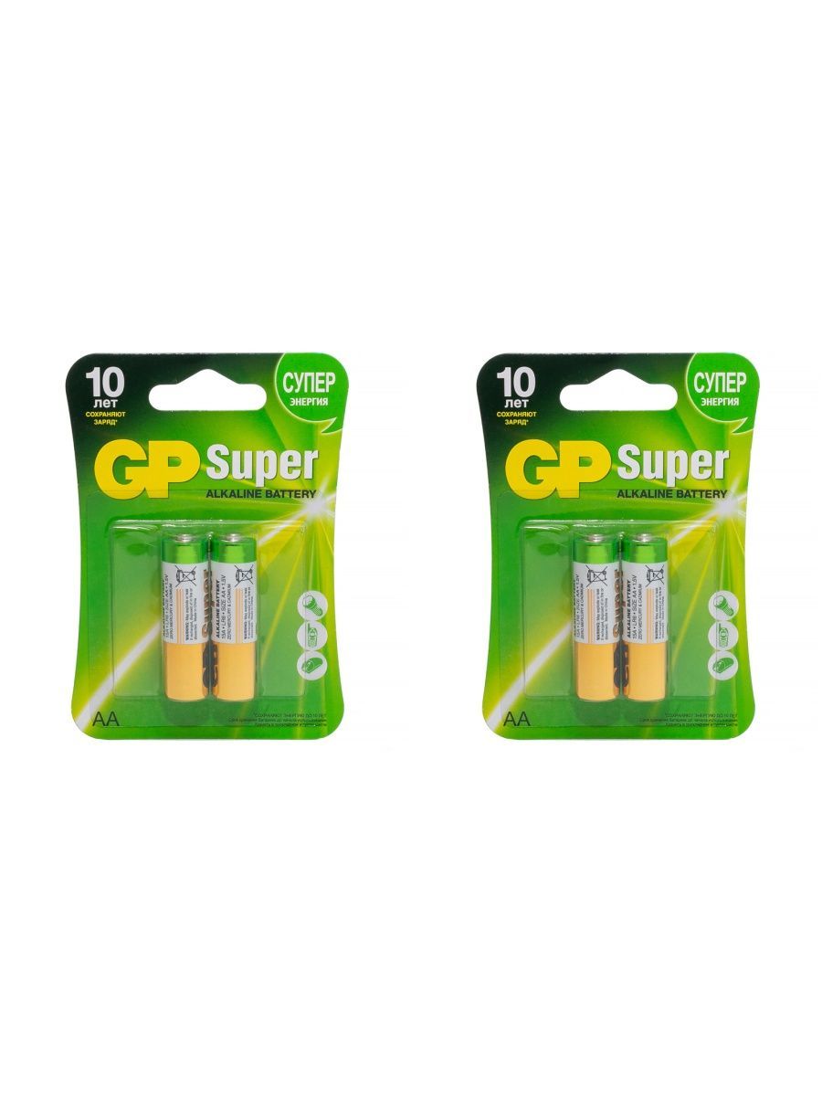 Батарейки super. Комплект батареек GP super Alkaline AA 60.