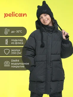 Куртка зимняя черная для девочки из мембранной ткани PELICAN 181515851 купить за 6 901 ₽ в интернет-магазине Wildberries