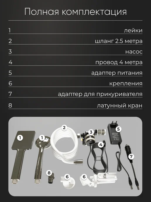 Fanline Портативный душ для дачи и походов LH-DC5051.50W, 5051,5 Вт, фото 7