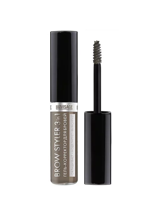 LUXVISAGE Гель для бровей фиксирующий Brow Styler, тон 02 капучино, коричневый