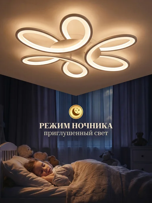 AINE Light Люстра потолочная светодиодная с пультом в зал, вариант, фото 7