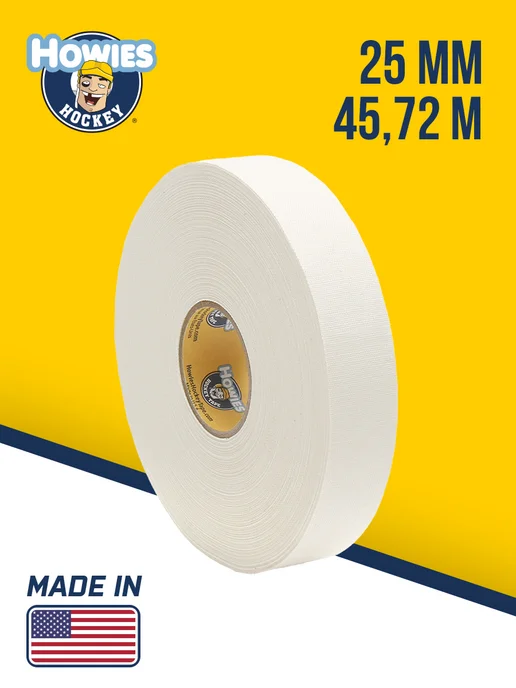 howies Хоккейная лента для клюшки 25мм х 45,72м белая, белый