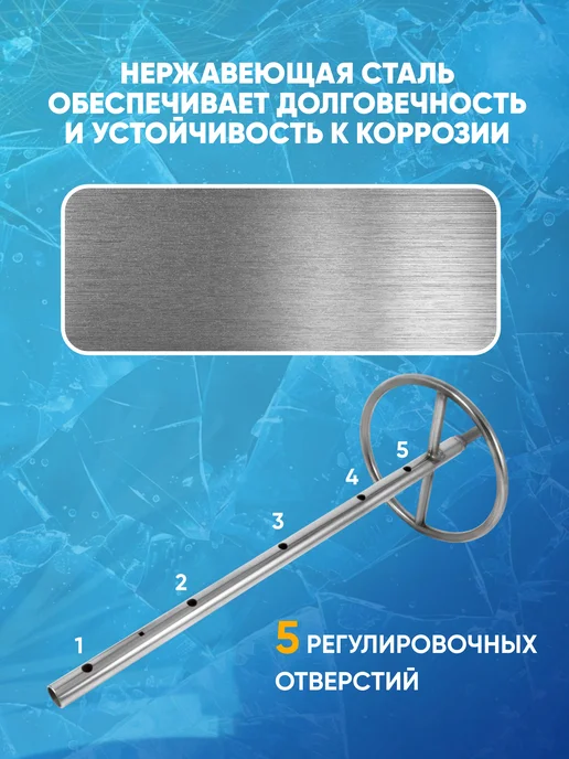 ЯМАН Адаптер для ледобура под шуруповерт, с кругом, d-18 мм, вариант, фото 2