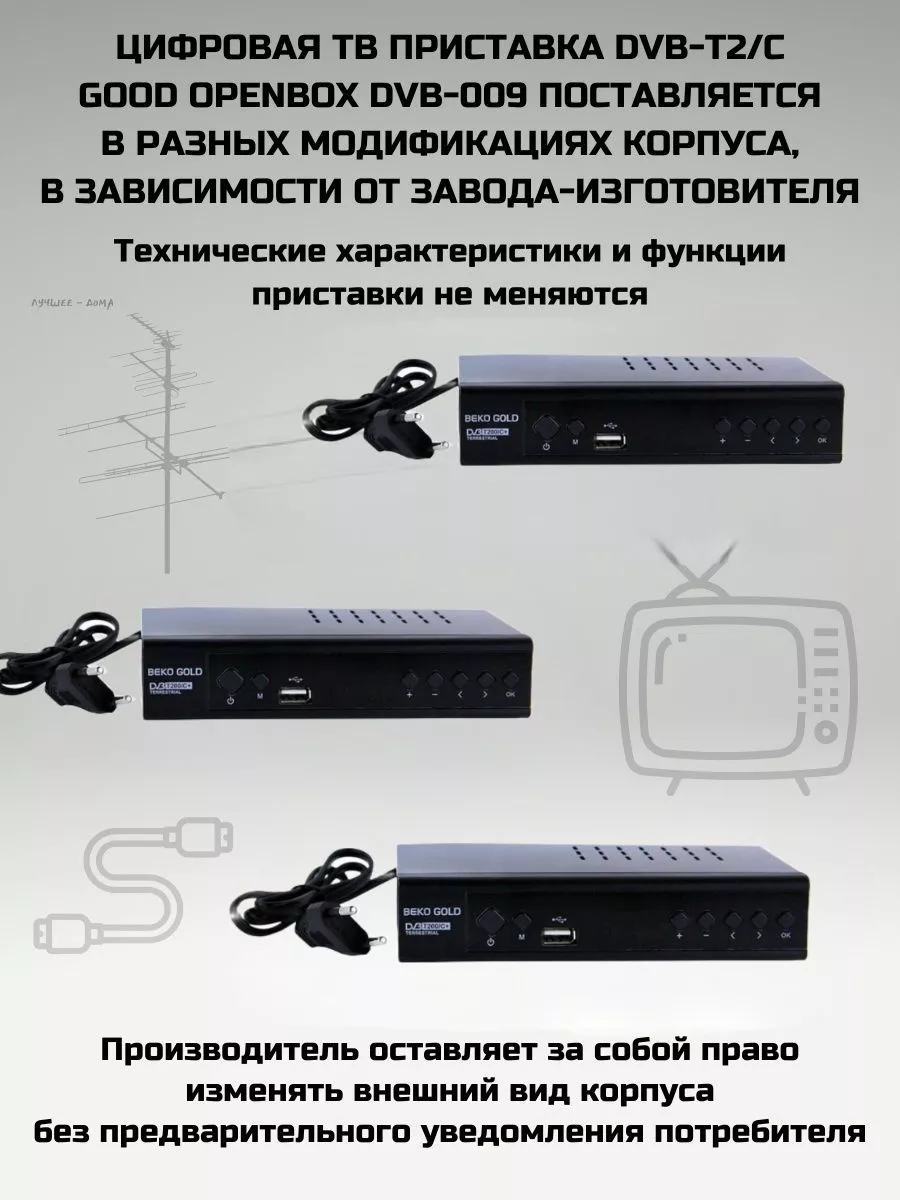 Цифровая ТВ приставка ресивер DVB-T2/C Smart.Shop 181582380 купить за 780 ₽  в интернет-магазине Wildberries