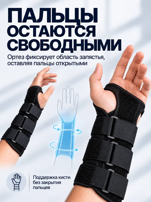 Orto-Smart Ортез на лучезапястный сустав универсальный, черный, фото 7