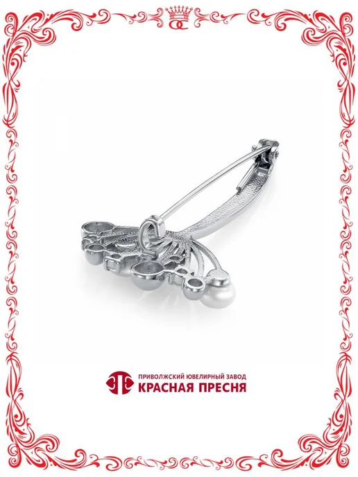 Красная Пресня Брошь серебро цветок одуванчик Б13314640Пл, серебристый, фото 2