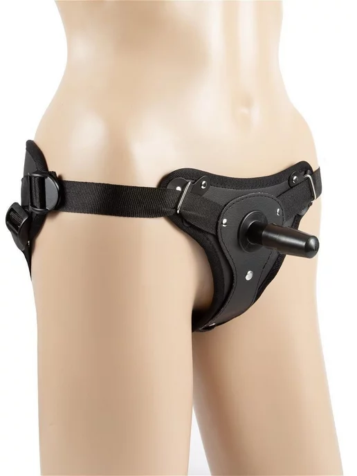 KAPRIZzz Женский страпон с 2 насадками и поясом Harness 15см, бежевый, фото 7
