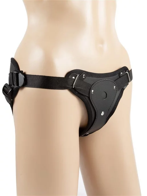 KAPRIZzz Женский страпон с 2 насадками и поясом Harness 15см, бежевый, фото 8