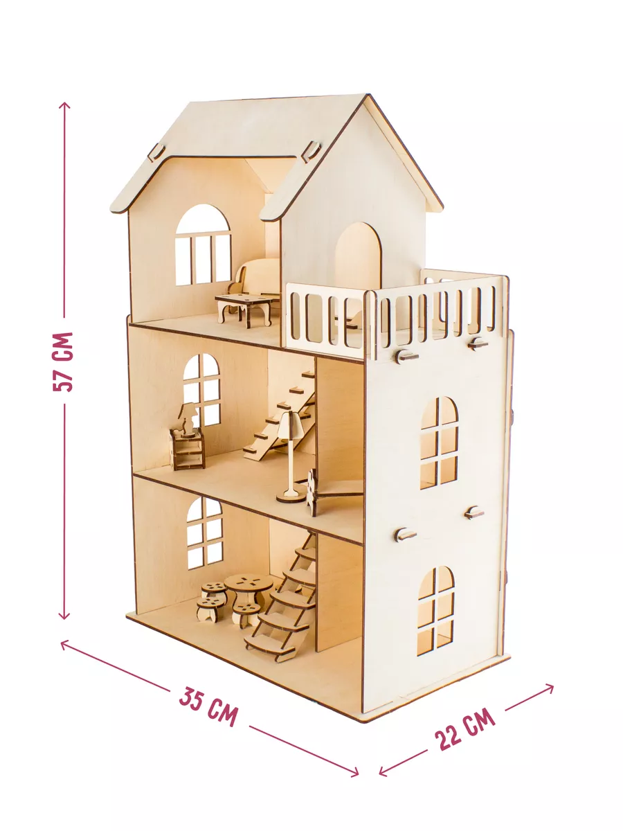 Кукольный дом с мебелью WOODY 181727204 купить за 1 332 ₽ в  интернет-магазине Wildberries