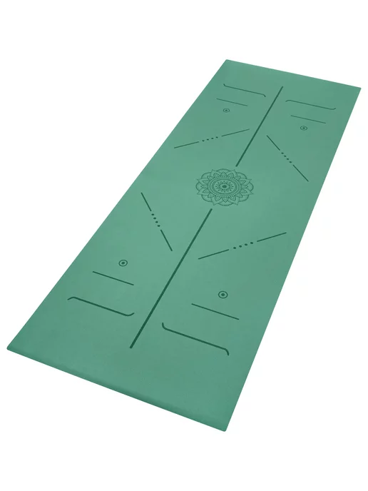 Yogatops УЛЬТРАцепкий легкий тонкий 100%-каучук коврик для йоги, зеленый, фото 8