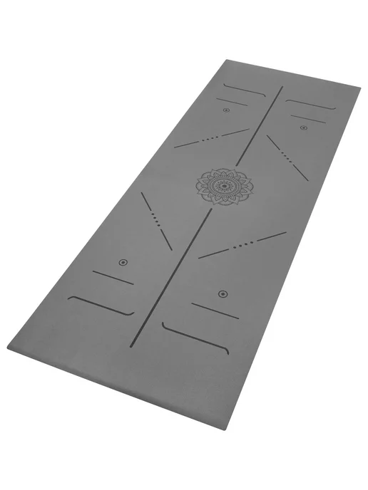 Yogatops УЛЬТРАцепкий легкий тонкий 100%-каучук коврик для йоги, серый, фото 8