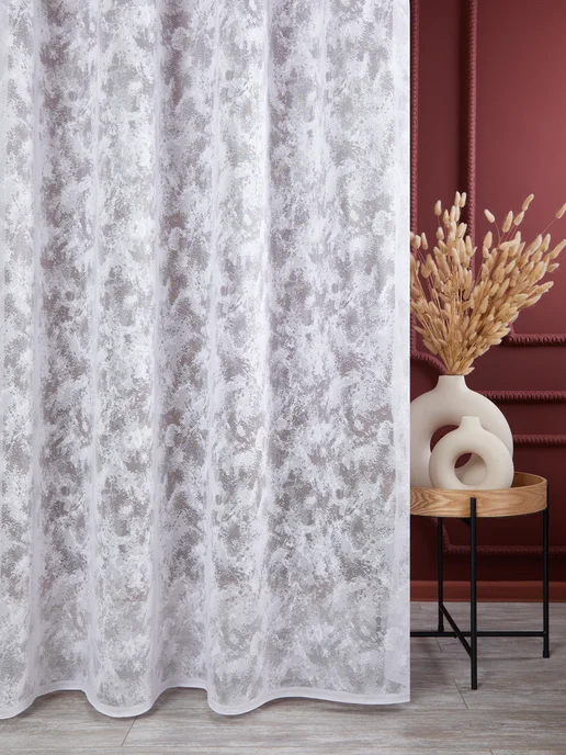 Nurdin-tex Готовый тюль сетка мрамор 200х250 см, 200x250 см