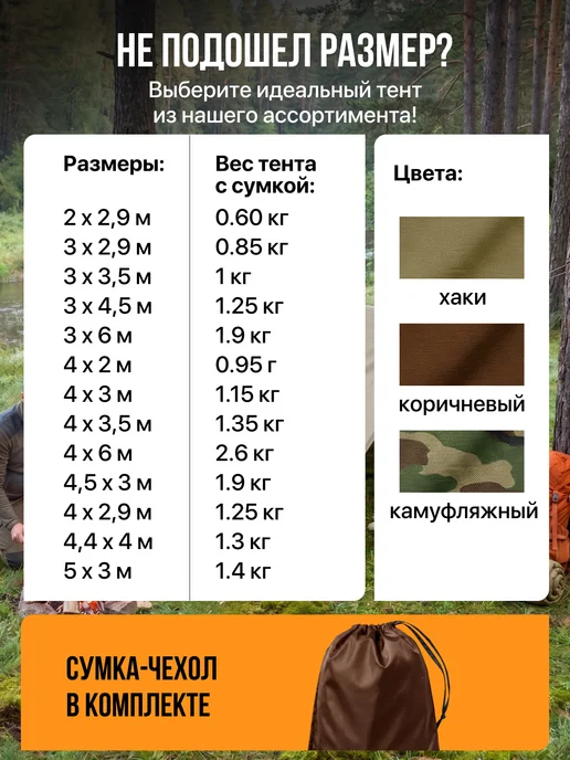 Fler Тент туристический 4 х 2.9 м, хаки, коричневый, фото 6