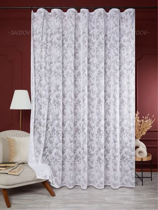 Zam Zam Готовый тюль сетка мрамор 200х250 см, 200x250 см, фото 4
