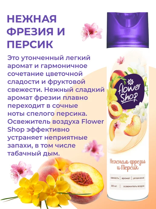 FlowerShop Набор 3 шт Освежитель воздуха по 300 мл, 3 шт, 300 мл, фото 6