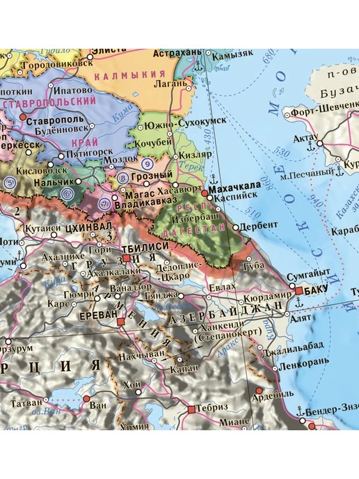 ДиЭмБи Карта России настенная политическая большая, вариант, фото 6