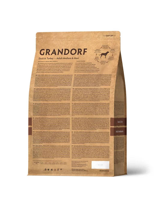 Сухой корм Grandorf' для собак, индейка, утка, 1 кг, фото 2