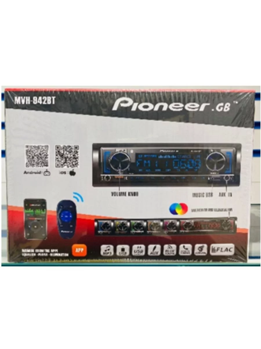 Автомагнитола Pioneer 1DIN MVH- 942BT DSP Pioneer 181922159 купить за 2 918  ₽ в интернет-магазине Wildberries