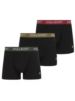 Трусы транки хлопковые набор 3 шт Lyle & Scott 181964884 купить за 2 093 ₽ в интернет-магазине Wildberries