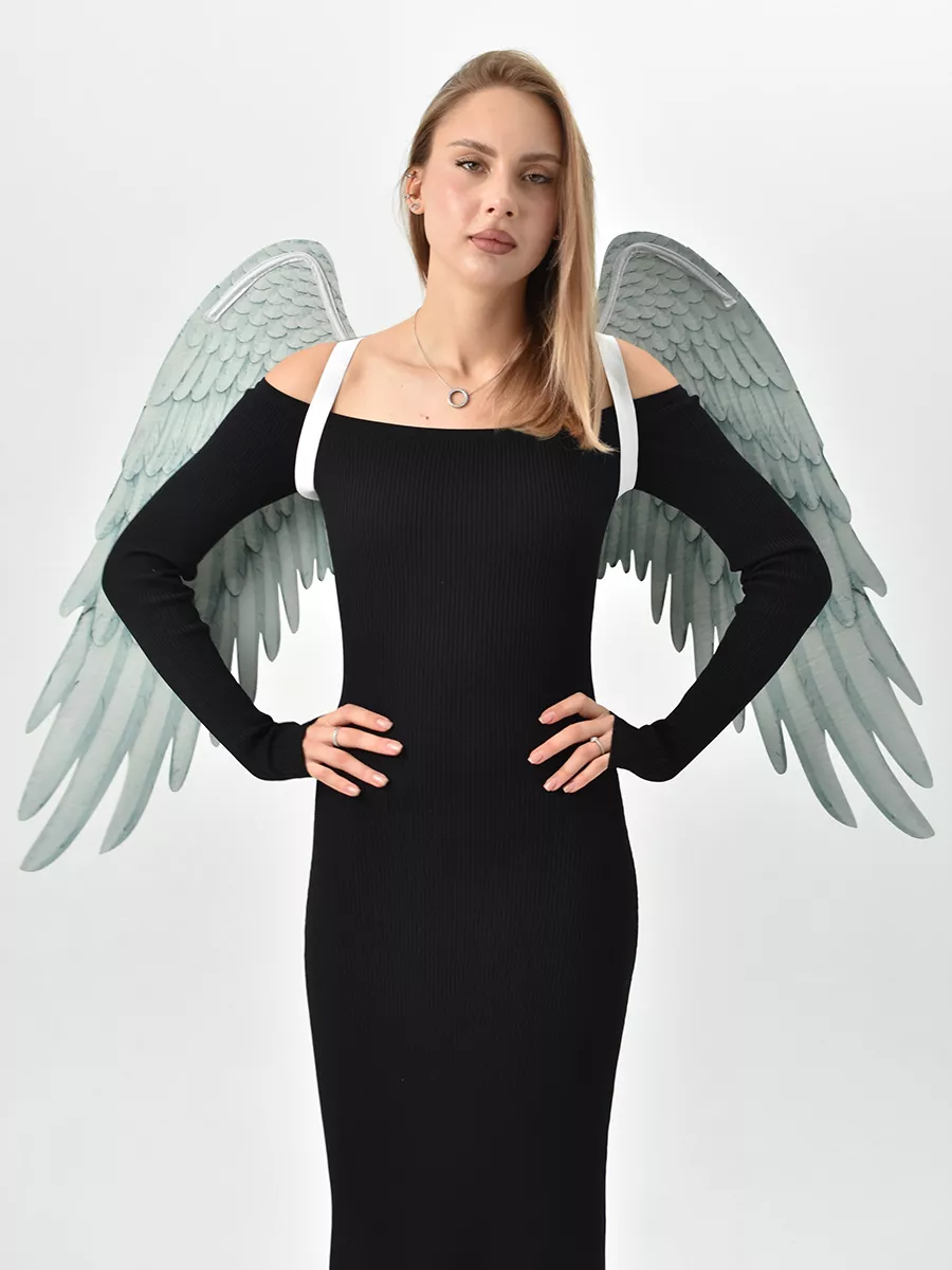 Крылья ангела черные 40х55см/G - купить, цена с доставкой в Санкт-Петербурге - артикул 