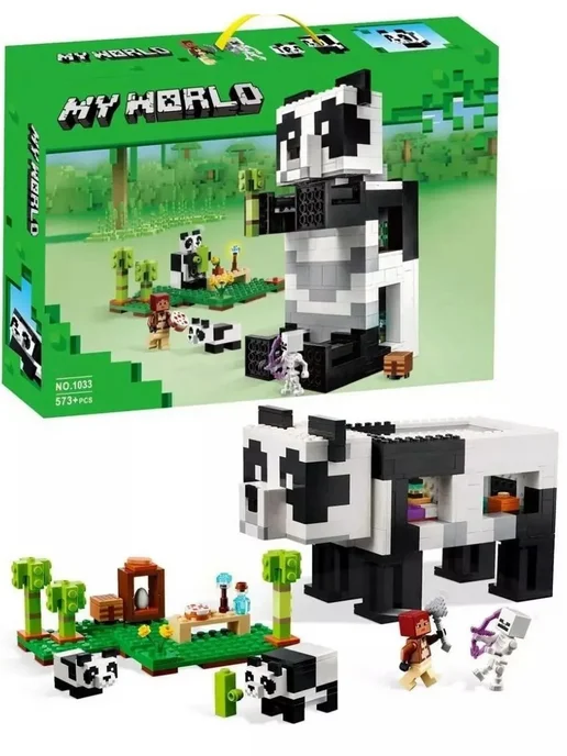 LEGO Конструктор Майнкрафт Дом панды 573 детали 1033, черный