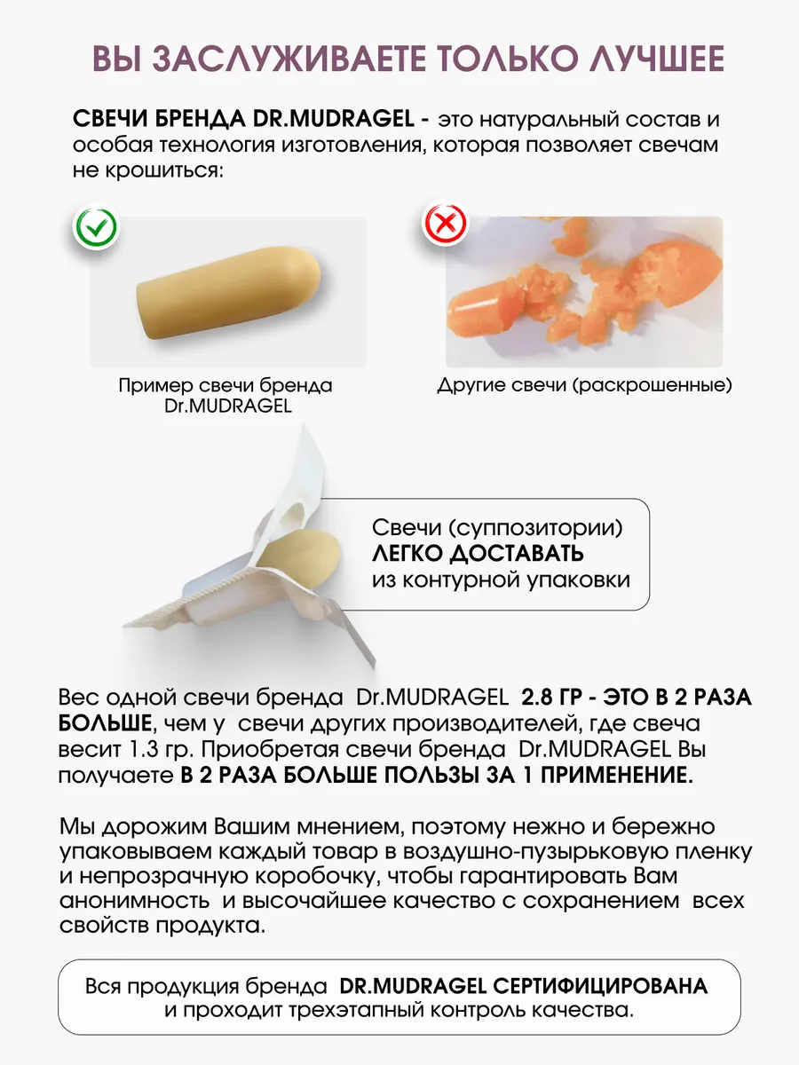 Свечи вагинальные асд Дорогова форте Dr. MUDRAGEL купить по цене 658 ...
