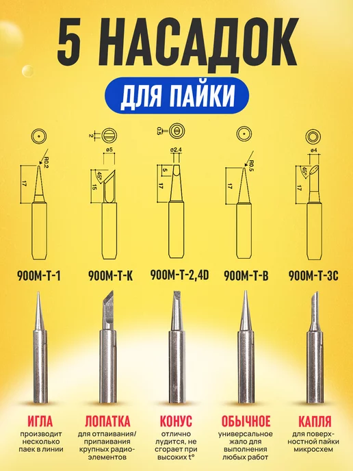 ЭлектроПаялкин Паяльник электрический с регулировкой температуры, черный, фото 4