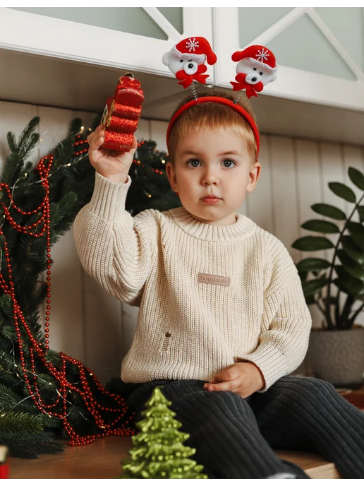 VIDA SHOP Новогодний карнавальный ободок набор 4 шт 2027, 4 шт, фото 5