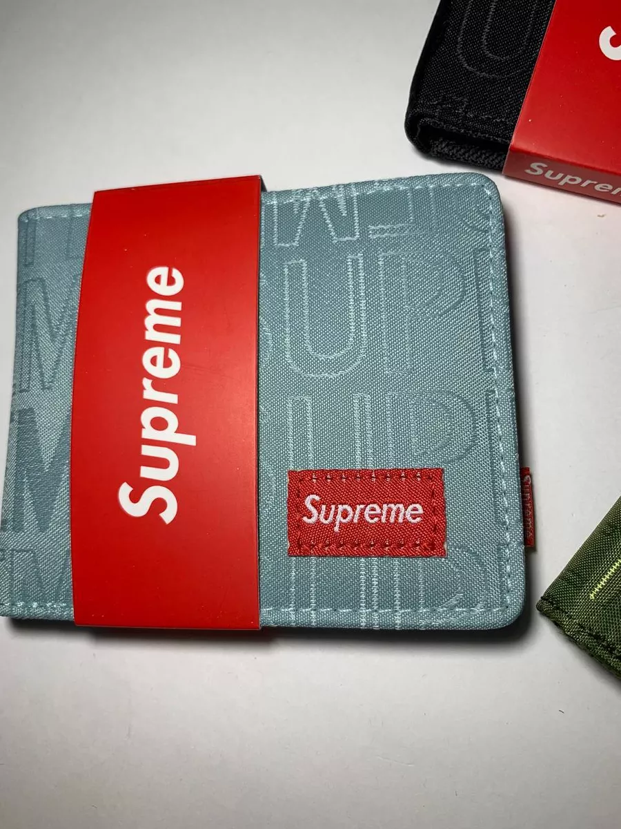 Кошелек бумажник SUPREME wallet мужской голубой SUPREME 182145443 купить за  588 ₽ в интернет-магазине Wildberries