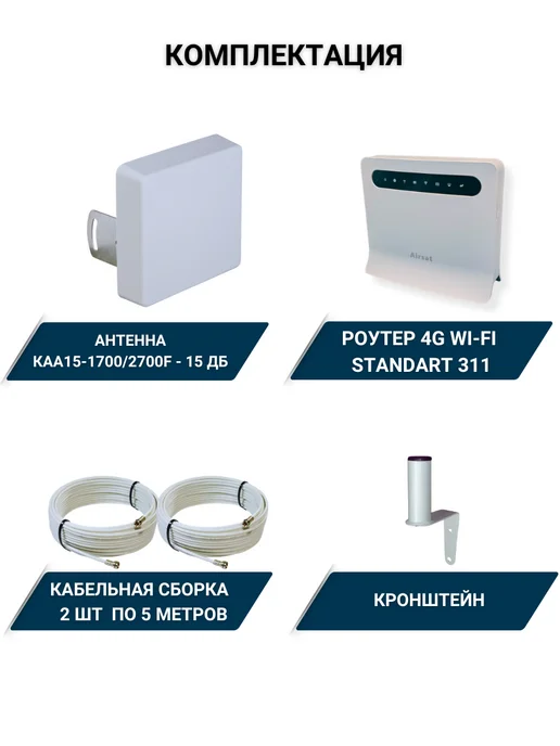 NETGIM Интернет роутер Standart 4G 311 с антенной Kroks КАА15, 4 г, фото 2